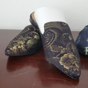 Elegant Embroidered Mules 3 pair Set
